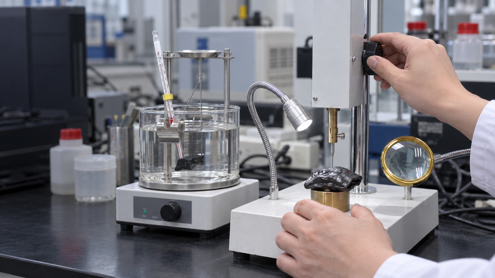 Researchers assess self-sealing material properties with laboratory instruments
